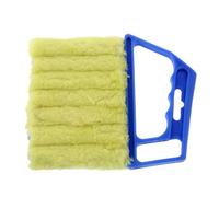 Respicefinem mini persianas limpiadores multifuncionales cepillo de polvo de limpieza doméstico con diseño anti -pelusa Mango portátil ideal para la oficina del hotel en casa (Blue)