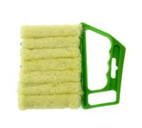 Respicefinem mini persianas limpiadores multifuncionales cepillo de polvo de limpieza doméstico con diseño anti -pelusa Mango portátil ideal para la oficina del hotel en casa (Green)