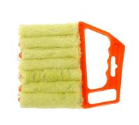 Respicefinem mini persianas limpiadores multifuncionales cepillo de polvo de limpieza doméstico con diseño anti -pelusa Mango portátil ideal para la oficina del hotel en casa (Orange)