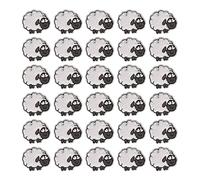 Respicefinem Parches bordados con apliques Parche para planchar de oveja 9.0 × 8.0 × 2.0 30 piezas Parches de tela Coser en forma de oveja Apliques de ropa para chaquetas Chalecos