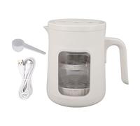 Respicefinem Portable Coffee Machine With 500Ml Transparent Water Tank 3 Gear Quick Brewing USB Coffee Maker For Office Travel 10W White (White)