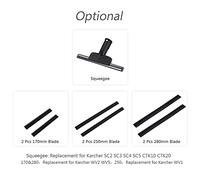 Respicefinem Repuesto de escobilla de Goma para Limpieza de Ventanas Accesorio de Primera Calidad para WV1 WV2 WV5 Compatible con limpiadores a Vapor de la Serie SC CTK Mult (2 Pcs 250mm Blade)