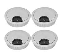 Respicefinem Set Desk Cable Wire Grommet Pc Computer Desk Grommet Cable Hole Cover Organizers Made of Stable Zinc Alloy For A More Organized Desktop with Easy Installation 53 Brush (53 Brushed Alloy