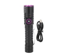 Respicefinem UV 395nm Flashlight USB Rechargeable Handheld Black Light for Pet Urine Stain Detection and Household Use with Zoomable Lens and IPX4 Waterproof Design