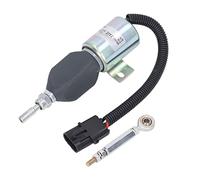 Respicefinem Válvula solenoide de apagado de excavadora Válvula de cierre de para motor R215 7 y Yuchai YC6112 DC24V Conector estándar y resistencia