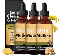 Respiclear Wild Mullein Drops, Natural Wild Mullein Leaf Extract for Cough Control & Lung Cleanse Support, Natural Formula, Mullein Lung Cleanse for Women and Men (3pcs)