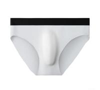 Respira cómodamente con calzoncillos tipo bóxer sin costuras para hombre, tela suave diseñada para mantenerte fresco durante todo el día (XL blanco)