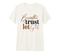 Respira Confianza Deja Que Dios Fe Cristiana Camiseta Premium