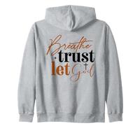 Respira Confianza Deja Que Dios Fe Cristiana Sudadera con Capucha