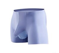 Respira fácilmente con estos calzoncillos tipo bóxer de seda de hielo para hombre con un diseño especial de bolsa (2XL azul)