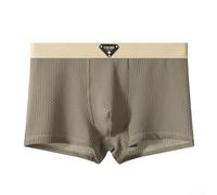 Respira fácilmente con nuestros calzoncillos tipo bóxer ligeros para hombre hechos de tela de seda suave (M marrón)