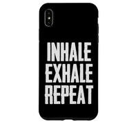 Respira | Inhala Exhala Recordatorio de respiración repetida Amante del Yoga Carcasa para iPhone XS MAX