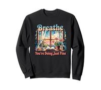 Respira lo que estás haciendo simplemente bien inspirador motivacional Sudadera