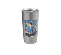 Respira Meditación Profunda Yoga Relajación Cita Modo Monstruo Vaso térmico de acero inoxidable de doble pared