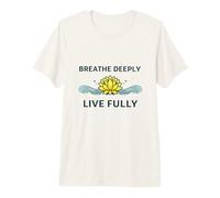 Respira profundamente y Vive plenamente - Mindfulness Yoga Yogis Mantra Camiseta Premium