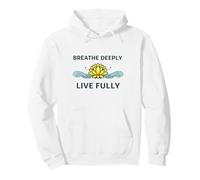 Respira profundamente y Vive plenamente - Mindfulness Yoga Yogis Mantra Sudadera con Capucha