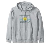Respira profundamente y Vive plenamente - Mindfulness Yoga Yogis Mantra Sudadera con Capucha