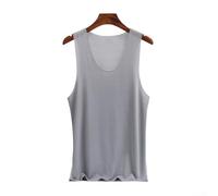 Respira tranquilo con este elegante chaleco de seda de hielo para hombre, una pieza imprescindible para tu armario de entrenamiento o salidas casuales (2XL gris)