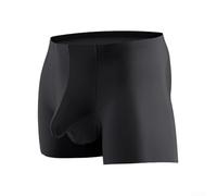 Respira tranquilo con estos calzoncillos tipo bóxer de seda de hielo para hombre con un diseño especial de bolsa (4XL negro)