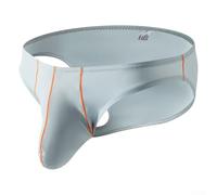 Respira tranquilo con estos cómodos calzoncillos de seda de hielo para hombre con diseños de línea de moda para días activos (M azul)
