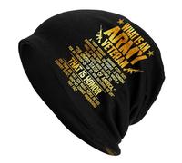 Respirable Knit Invierno Hat ¿Qué Es Un Efecto De Lámina Dorada De Veterano del Ejército? Gorro De Invierno Suave Gorro De Esquí para Quimioterapia, Escalada, Cáncer