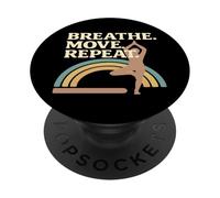Respiración Movimiento Repetir Yoga Pose Rainbow PopSockets PopGrip Adhesivo
