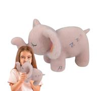 Respirando peluche de elefante para bebé - animal relleno relajante con sonidos calmantes y luces suaves | Motaje realista de ascenso/caída, ayuda para dormir musical suave para niños y niños pequeños
