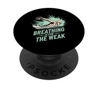 Respirar es para los débiles humor de natación PopSockets PopGrip Adhesivo