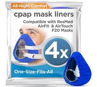 RespLabs CPAP Mask Liners para Cojines de Cara Completa,Paquete de 4, Universales,Fundas de Cojín Compatibles con las Máscaras ResMed AirFit, AirTouch, F20, Medianas, Grandes y Philips Respironics