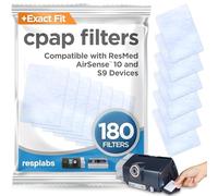 resplabs Filtros CPAP para ResMed AirSense 10 y AirCurve 10-180 Filtros Desechables de Repuesto - Compatible con S9