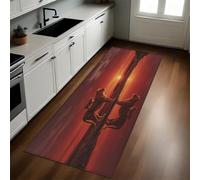 Resplandor del Atardecer Alfombras Antideslizantes y Felpudos de Cocina león de Pradera Animal 50 x 80 cm Antifatiga Duraderas y Lavables para Cocina y Comedor