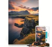 Resplandor del Atardecer en Snfellsnes, Rompecabezas de 1000 Piezas para Adultos, Regalo para ejercitar la Mente, Juguete artístico para Relajarse, Regalo Memorable 38x52cm