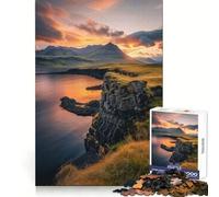 Resplandor del Atardecer en Snfellsnes, Rompecabezas de 1000 Piezas para Adultos, Regalo para ejercitar la Mente, Juguete artístico para Relajarse, Regalo Memorable 38x52cm