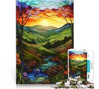 Resplandor del Valle del Atardecer Rompecabezas para Adultos 1000 Piezas Juegos Divertidos Cada Pieza es única: un desafiante y Divertido Juego Familiar 38x26cm