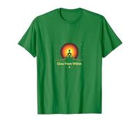 Resplandor Desde Dentro: Yoga de meditación Espiritual Camiseta, Hombre, Verde Kelly, 3XL