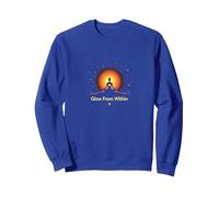 Resplandor Desde Dentro: Yoga de meditación Espiritual Sudadera, Unisex para Adultos, Azul Real, XXL