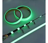 Resplandor en la oscuridad reflectante etiqueta de pesca PET material cinta fluorescente para marcado de caña y aplicaciones de pesca nocturna (C-100 cm x 3 cm)