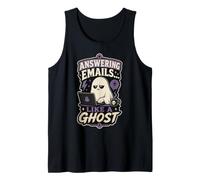 Responder Correos electrónicos como un Fantasma Humor de Oficina Trabajador Espeluznante Camiseta sin Mangas