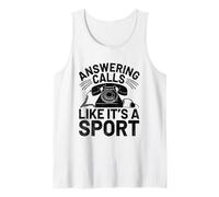 Responder llamadas como si fuera una recepción de recepcionistas deportivos Camiseta sin Mangas
