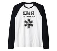 Responder médico de Emergencia en Entrenamiento EMR EMT Ambulancia Camiseta Manga Raglan