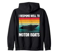 Respondo Bien a Motor Boats Retro Motor Boat Captain Sudadera con Capucha