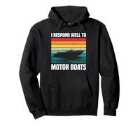 Respondo Bien a Motor Boats Retro Motor Boat Captain Sudadera con Capucha
