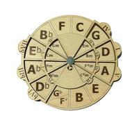 Responsive Circle of Fifths Tool, Music Theory Wheel, Wooden Chord Reference Disc for Músicos, Interactive Educational Learning Aid to Songwriting, Musical Practice, Classrooms, and Studios