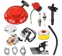 RESPUNEKBAH Accesorios Motocicletas con Filtro Bobina Encendido Carburador Retroceso Kit Servicio Puesta Punto Completo para GX140 GX200 5,5 CV