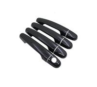RESPUNEKBAH Pegatinas Para Manija Puerta Fibra Carbono Negra Para Toyota Para Corolla E120 E130 2000 2001 2002 2003 2004 2005 2006 Accesorios Para Automóvil(Handle 1 Keyhole)