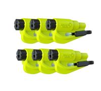 resqme El Llavero de Emergencia Original Herramienta de Escape de automóvil, Cortador de cinturón de Seguridad 2 en 1 y rompeventanas, Fabricado en EE. UU., Paquete de 6