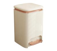 Ressm Bote de basura impermeable para sala de estar, dormitorio, baño, cubo de basura de gran capacidad, para el hogar, cocina, luz B