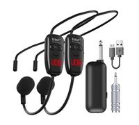 Ressm Micrófono UHF recargable, micrófono inalámbrico para amplificación de voz en conferencias y enseñanzas