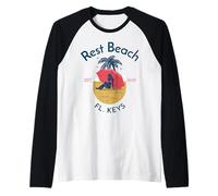 Rest Beach Key West Cayos de Florida Camiseta Manga Raglan