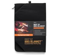 Rest EZ BBQ Blanket® - Bolsa aislante para carne para retención de humedad y barbacoa tierna - Resistente con diseño de boca ancha para pechugas, hombros de cerdo, filetes, color negro